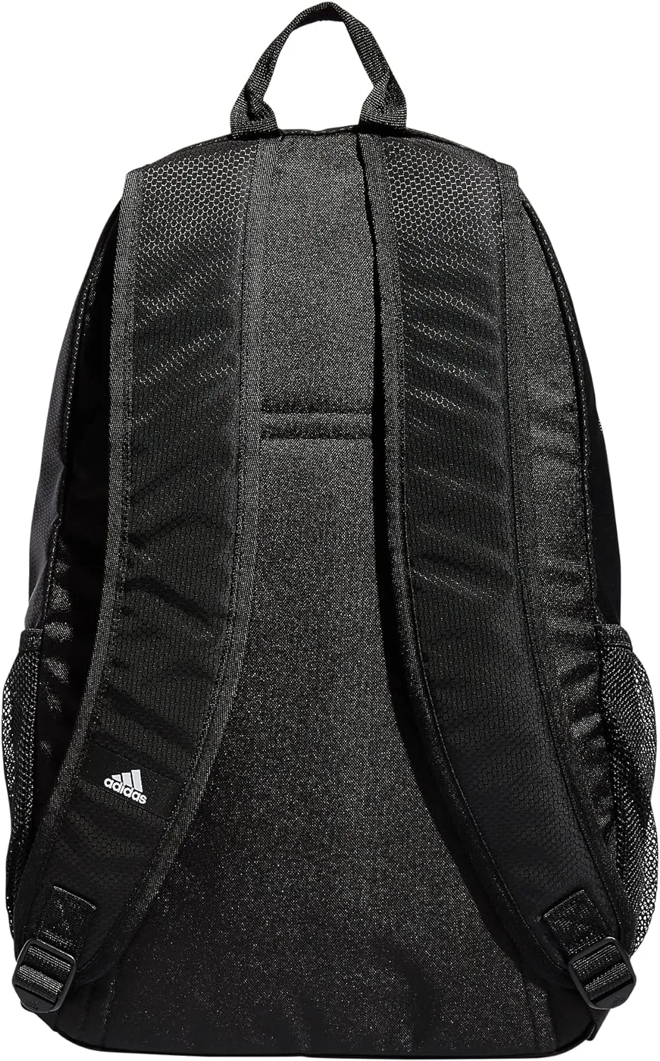 adidas Foundation Laptop, Book Bag with Sleeve, Large Durable Athletic Backpack for Men and Women, Black/White, One Size