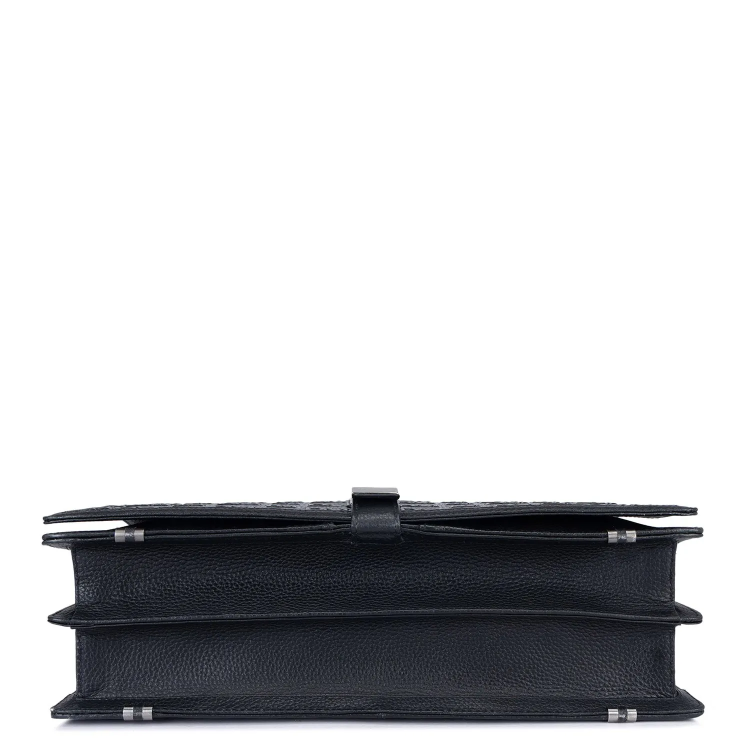 Black Monogram Leather Portfolio