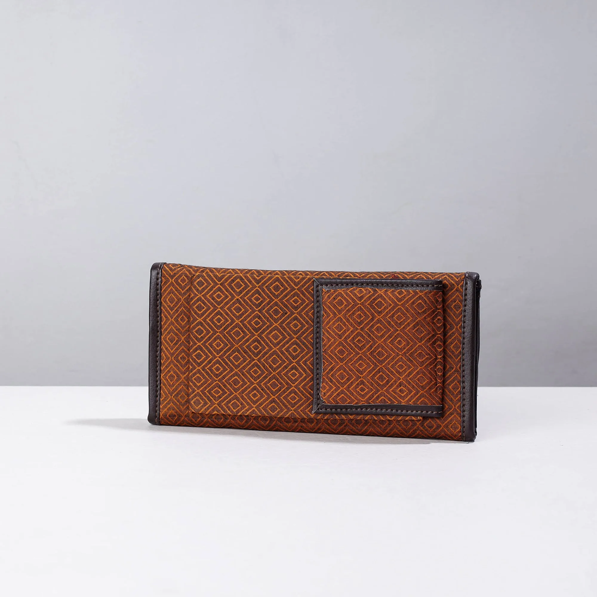 Brown - Handpainted Kalamkari Natural Dyed Cotton Clutch
