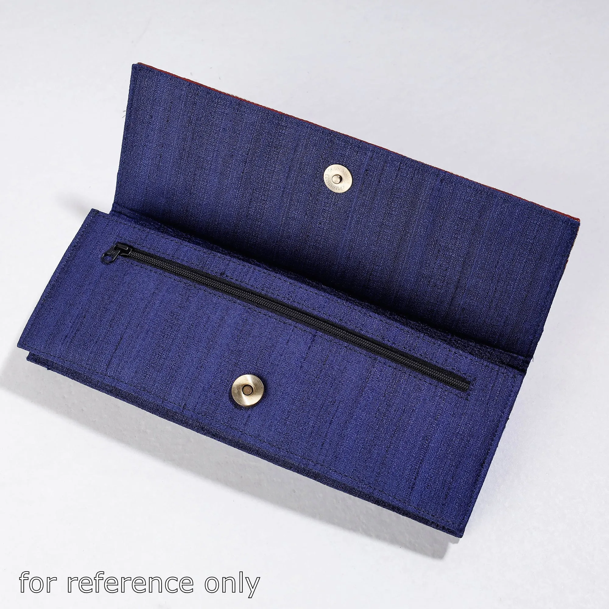 Brown - Handpainted Kalamkari Natural Dyed Ghicha Silk Clutch