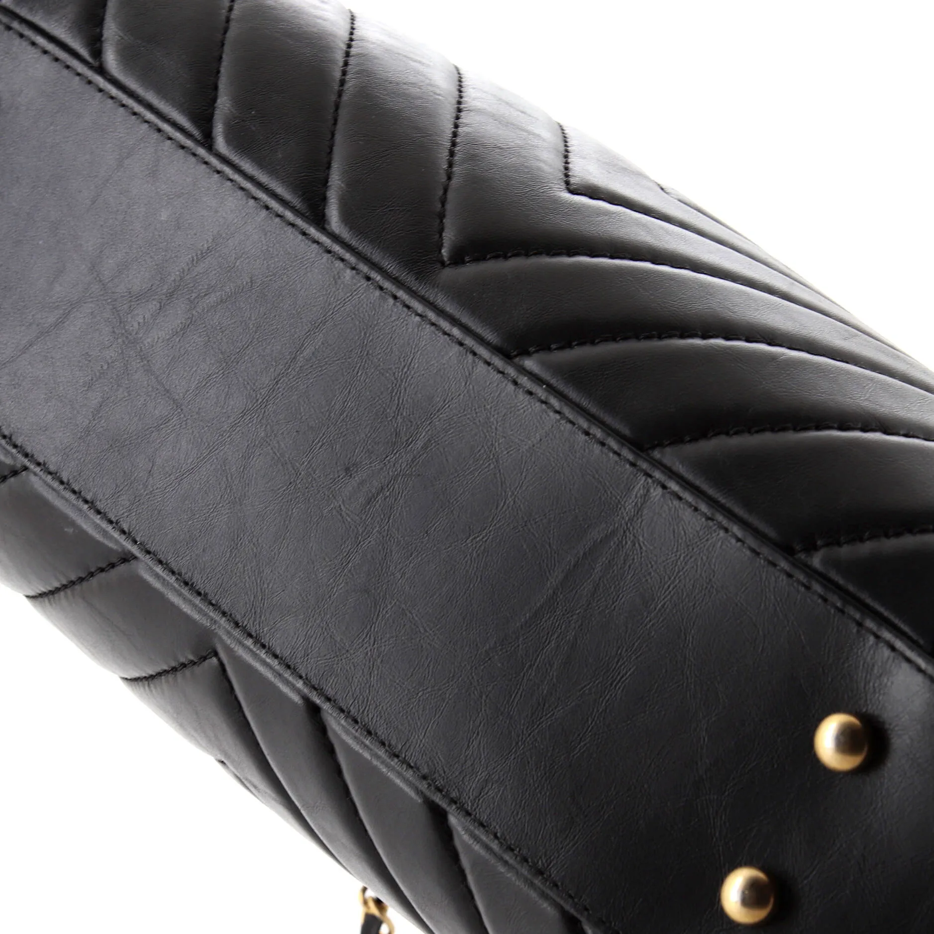 Chanel Cc Chain Shopping Tote Chevron