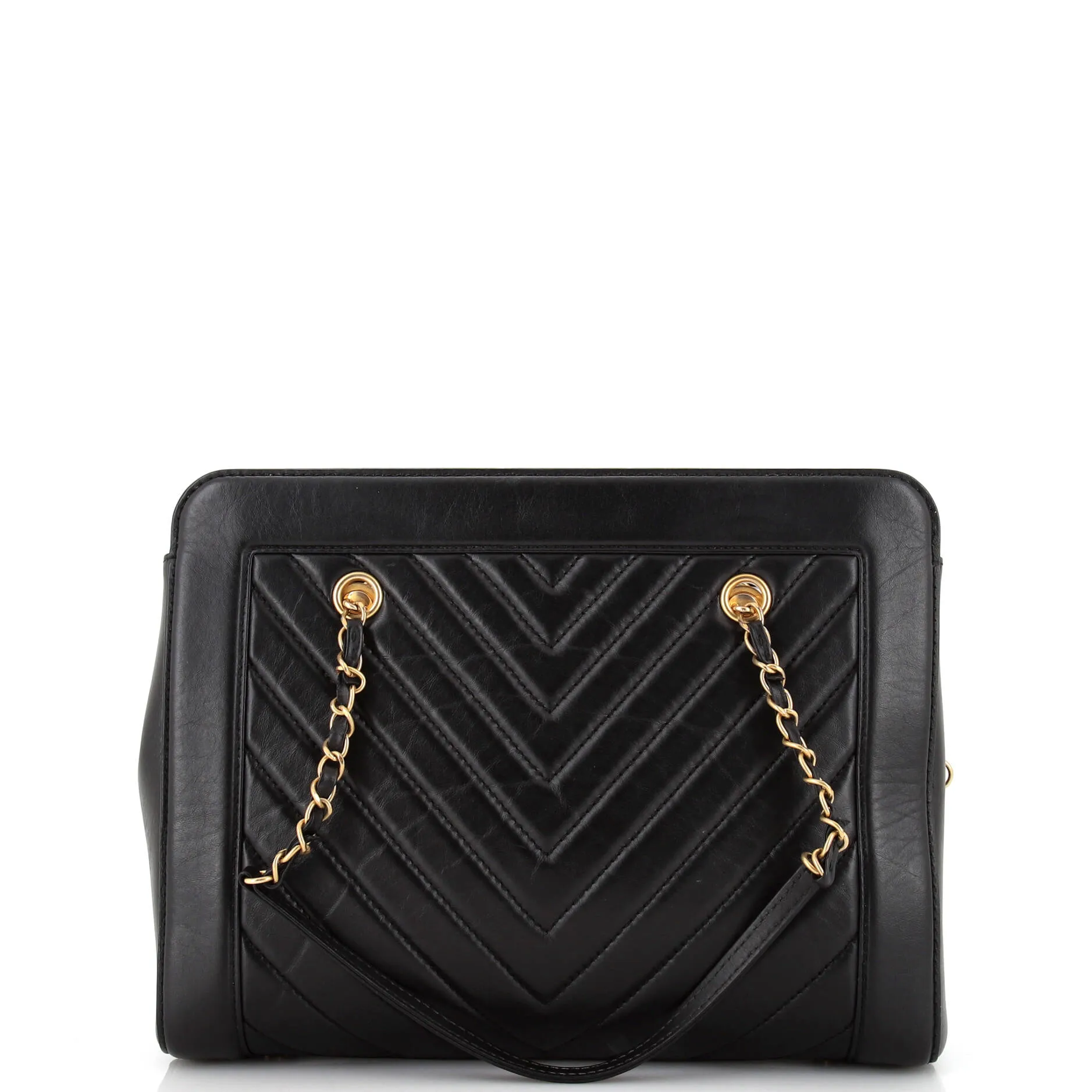 Chanel Cc Chain Shopping Tote Chevron