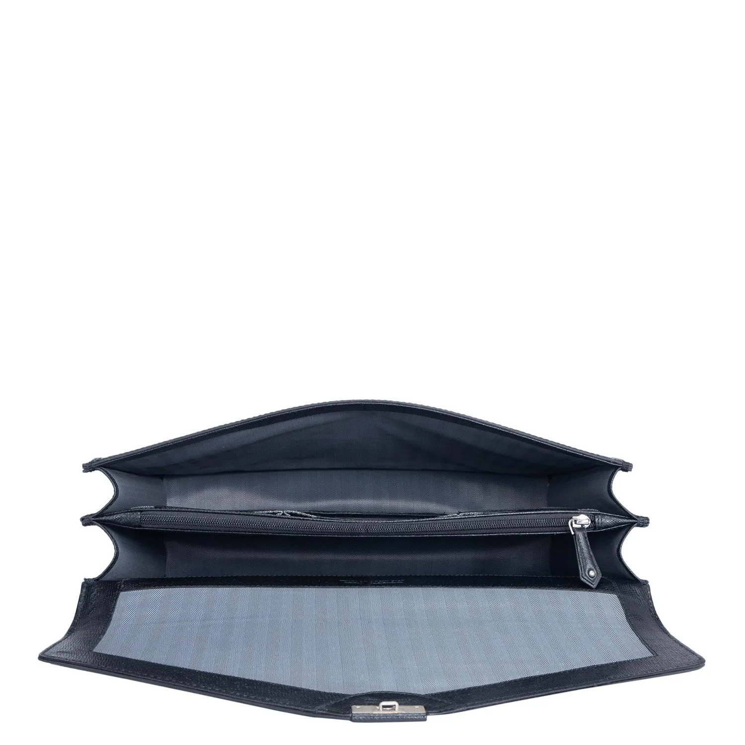 Croco Leather Portfolio - Black