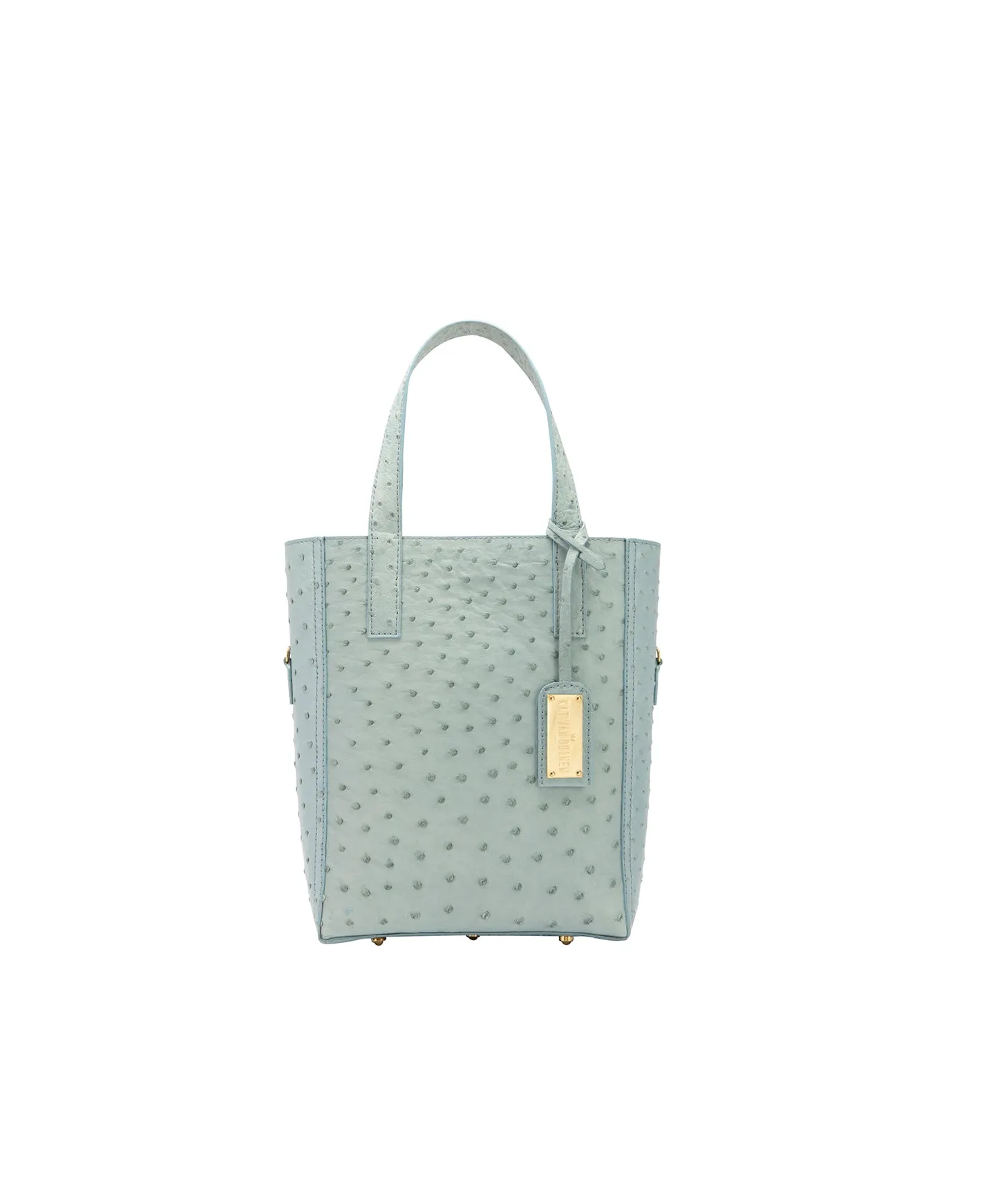 Crystal Blue Ostrich | Mini Crossbody 'Ntombi' Tote