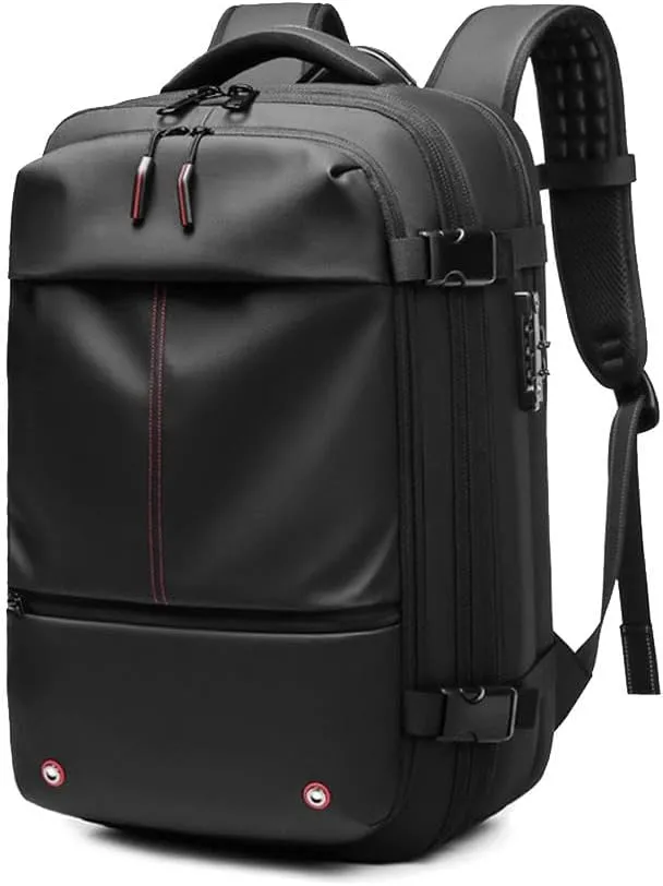 Expandable Large Capacity Backpack With Vacuum Compression,Waterproof Travel Vacuum Backpack Carry On Travel, Black