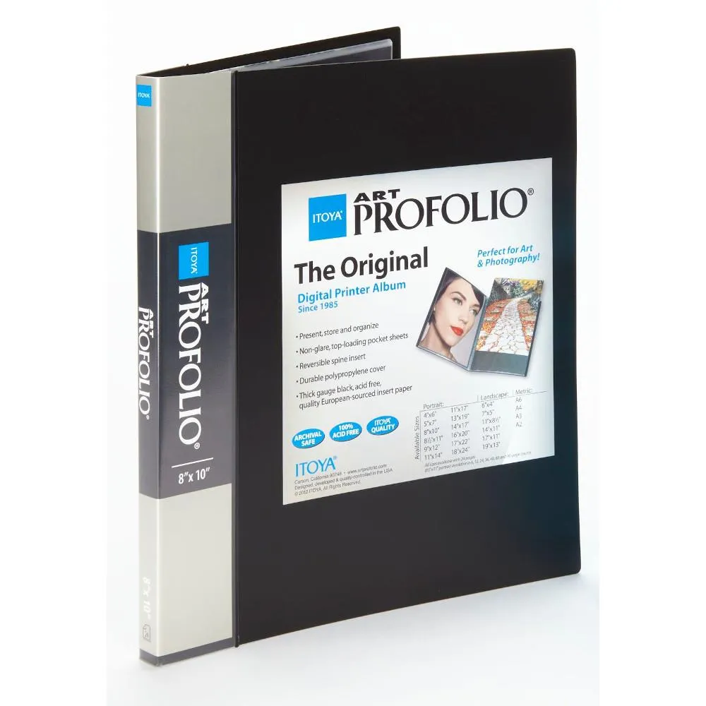 Itoya Art ProFolio, Black 24-Sleeves 8x10"