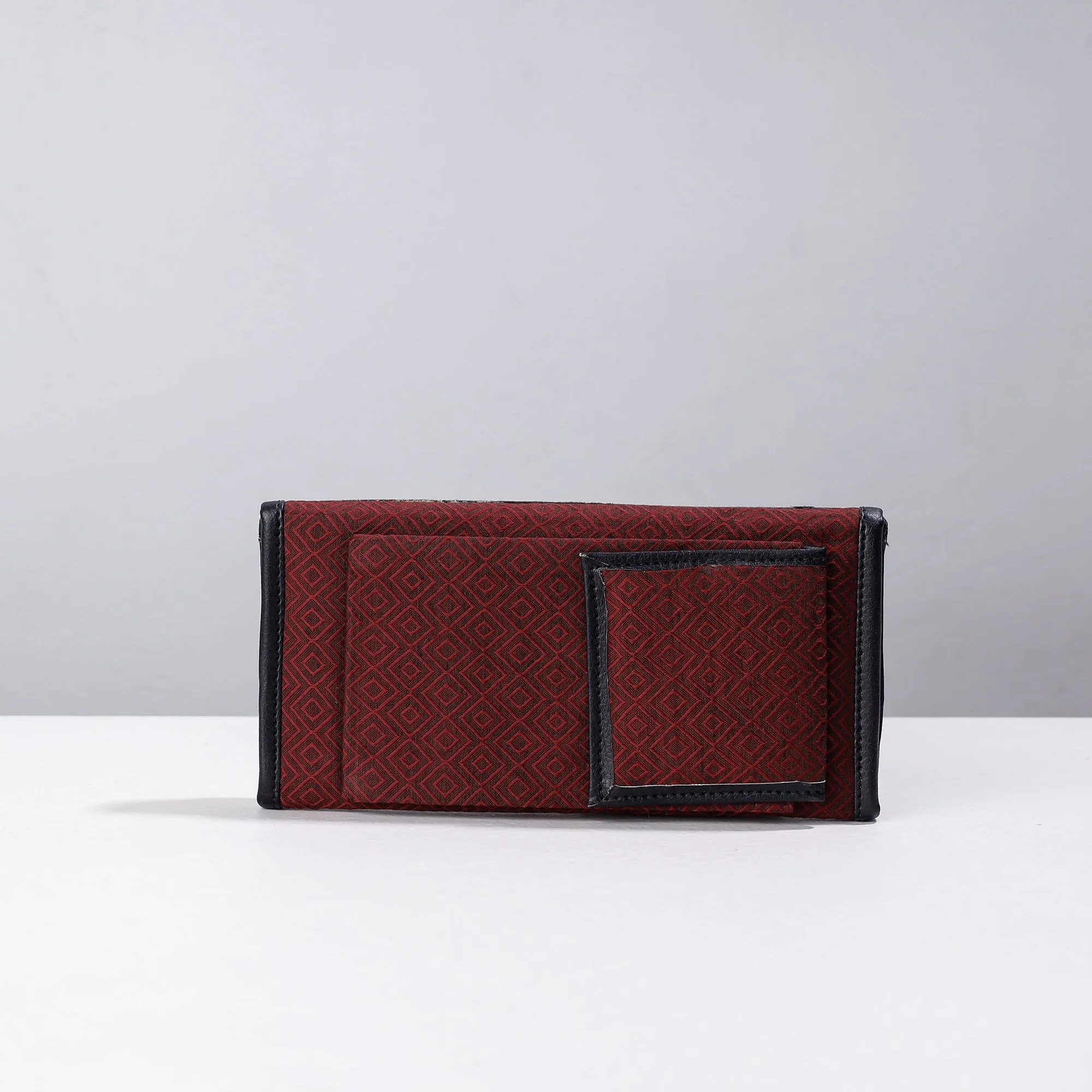 Maroon - Handpainted Kalamkari Natural Dyed Cotton Clutch