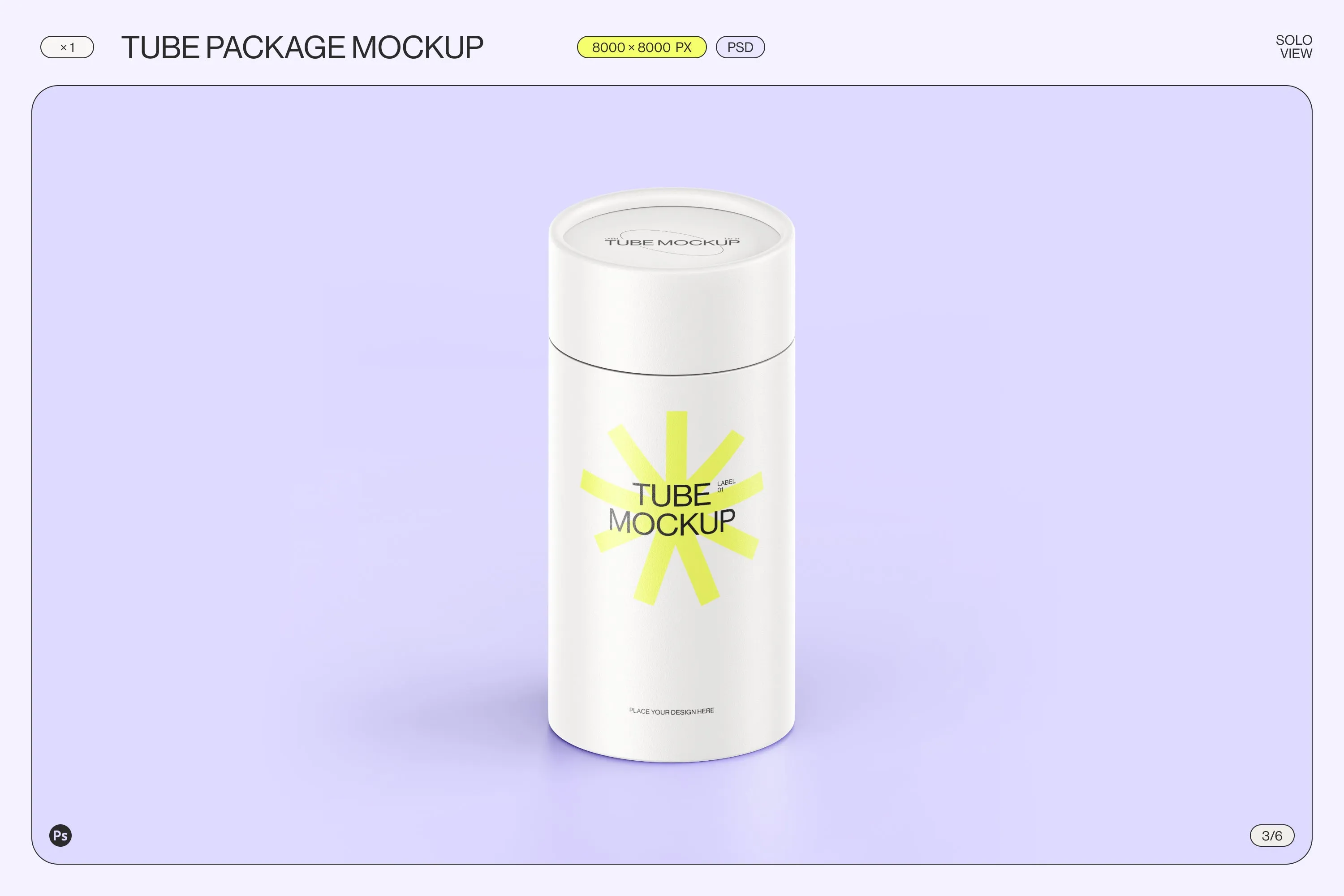 Paper Tube Package Mockup Set 1