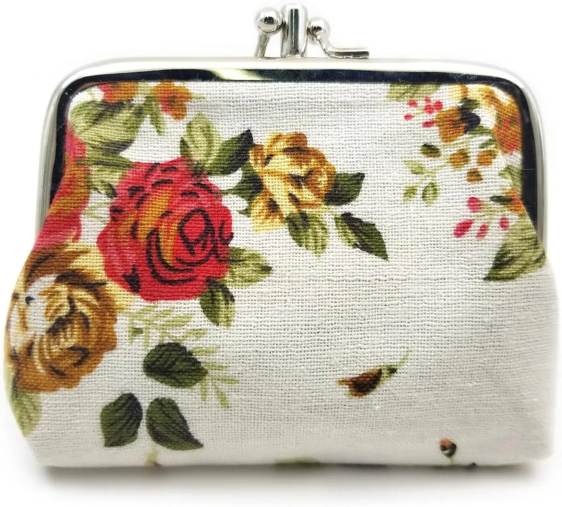 Patty Both Cute Classic Floral Exquisite Buckle Coin Purse