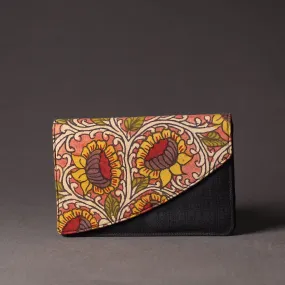 Peach - Handpainted Kalamkari Natural Dyed Ghicha Silk Clutch