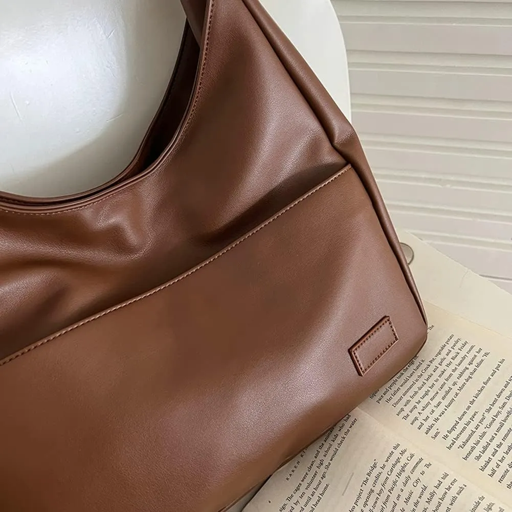 Pocadri Women Tote Handbags Chic Vegan Leather Tote Bag Purse Stylish Casual Trendy Large Soft Shoulder Bag