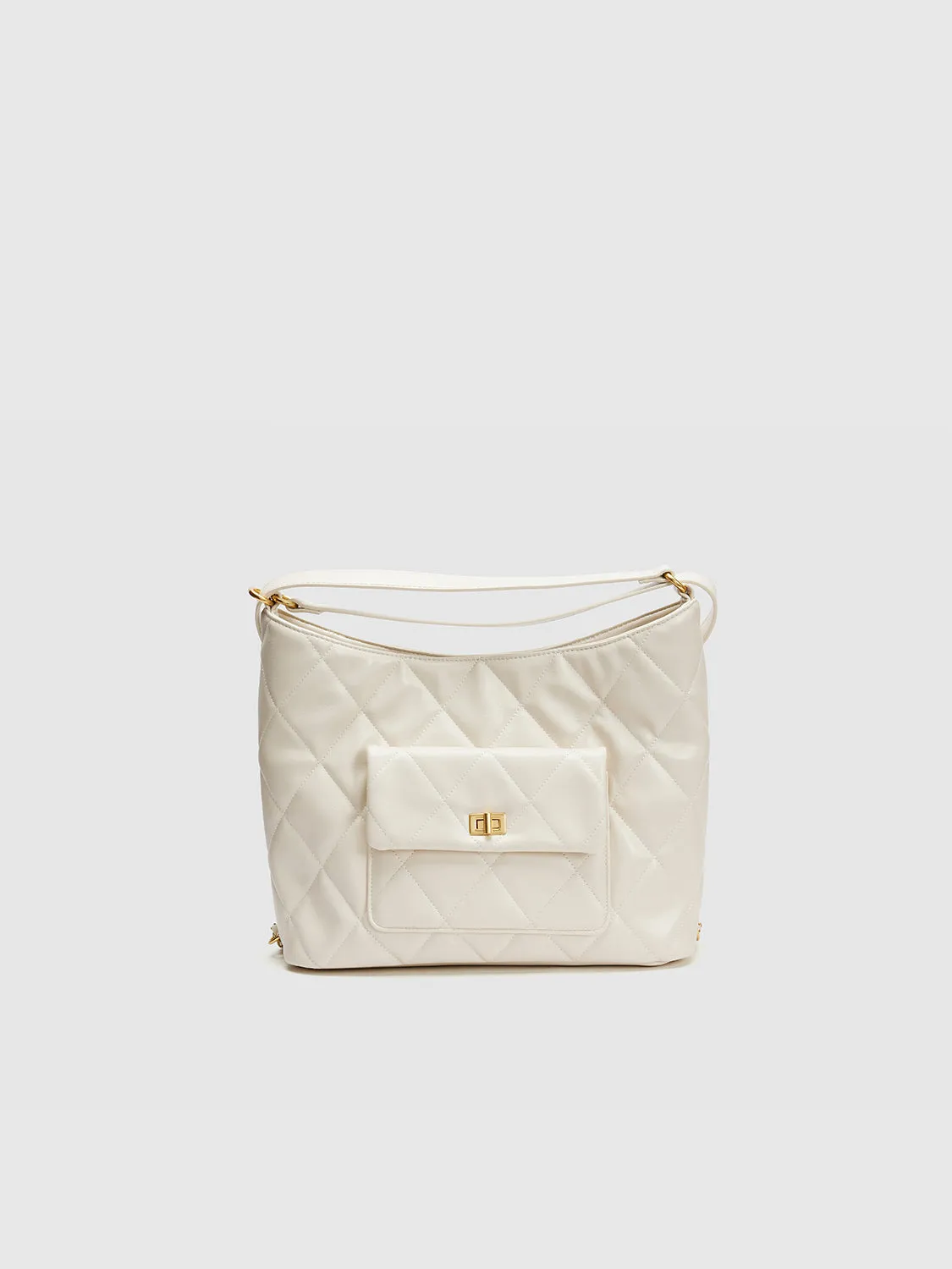 Quilted Vegan Leather Large Backpacks