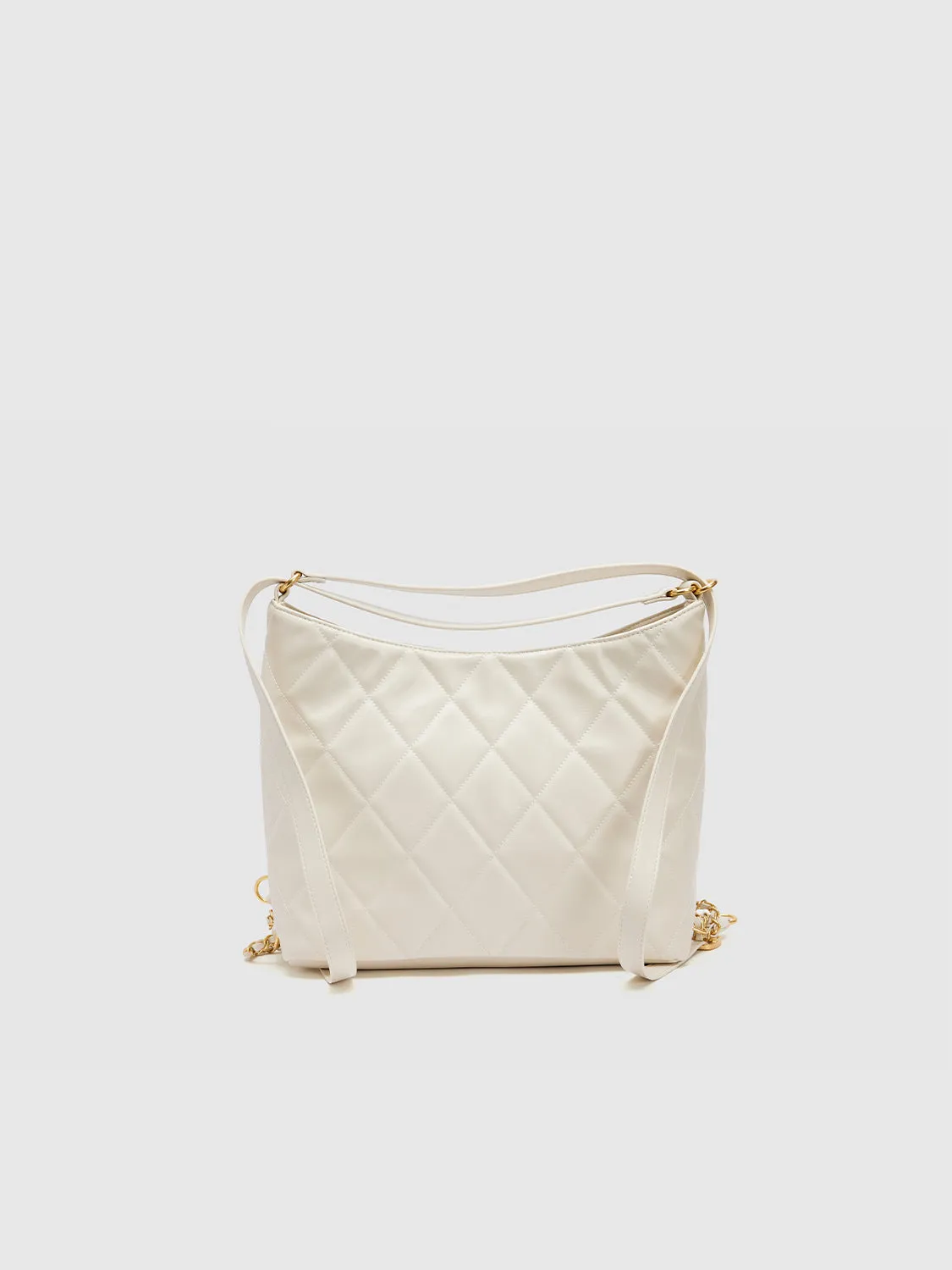 Quilted Vegan Leather Large Backpacks