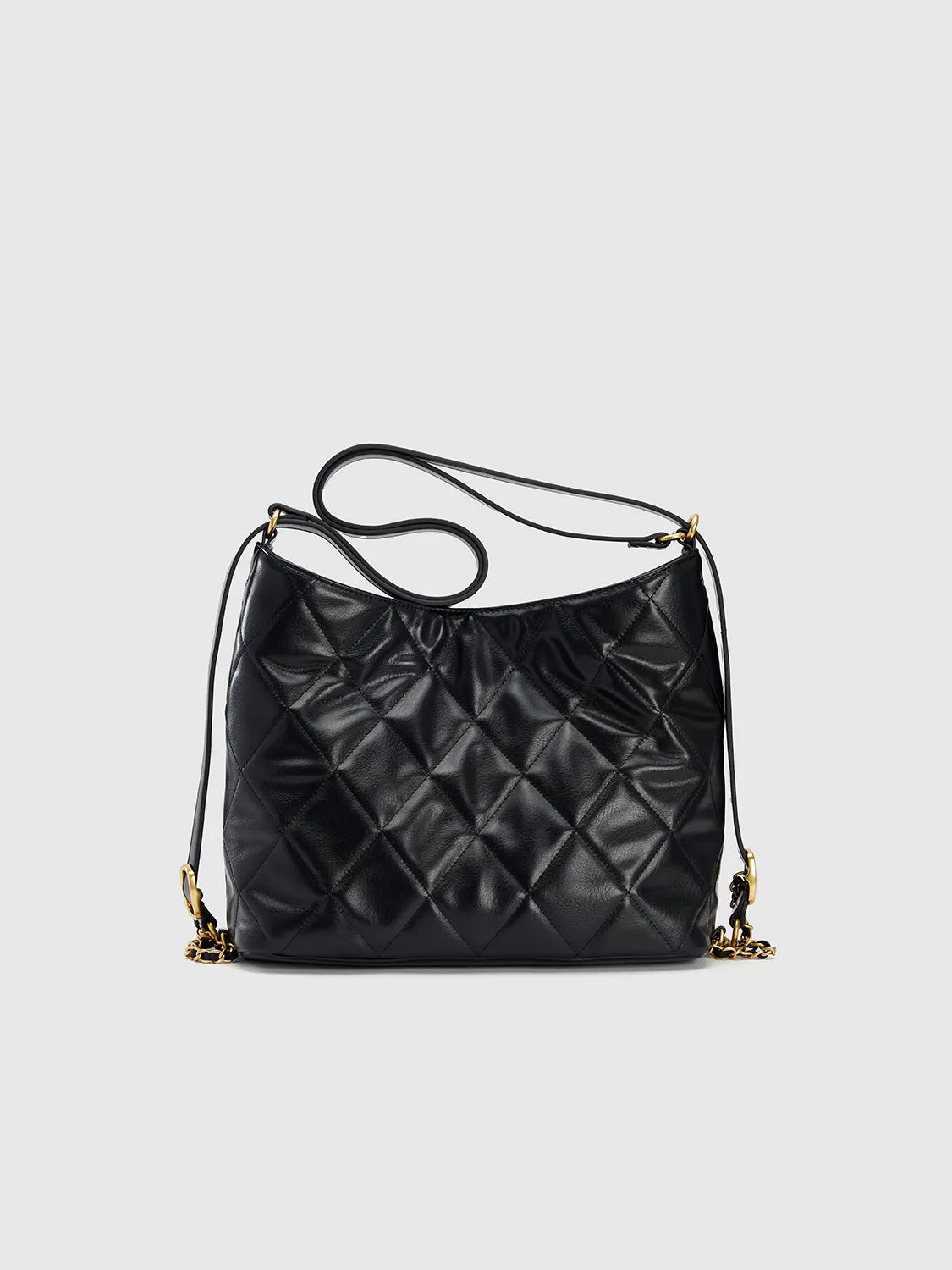Quilted Vegan Leather Large Backpacks
