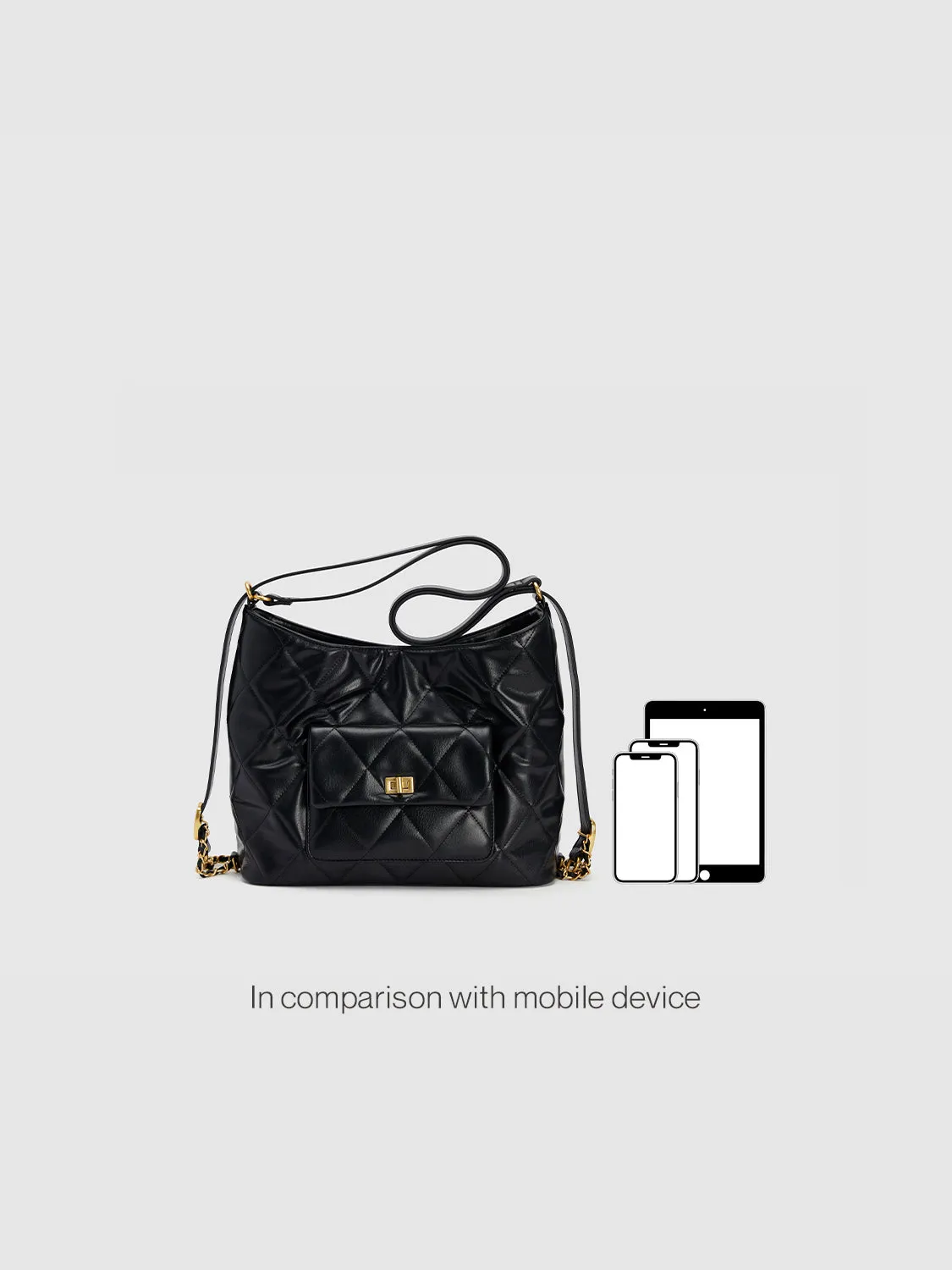 Quilted Vegan Leather Large Backpacks