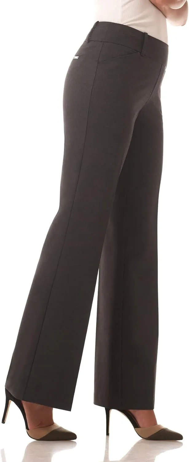 Rekucci Women's Smart Stretch Desk to Dinner Wide Leg Pull-On Pant