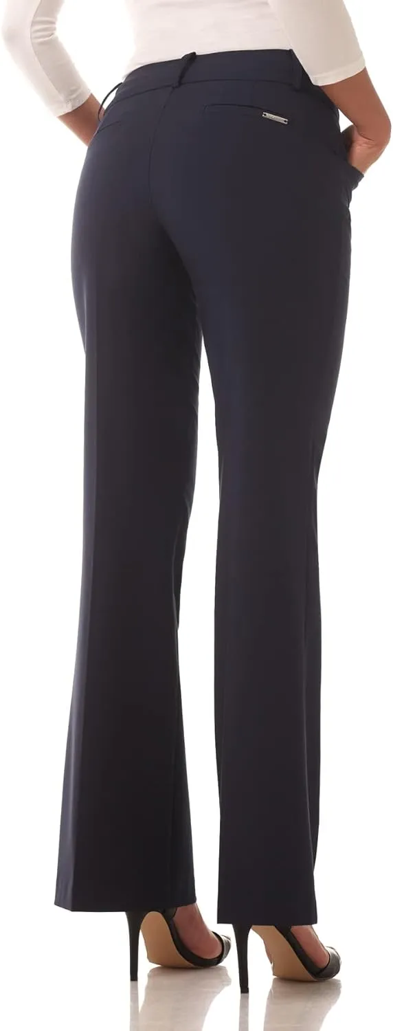 Rekucci Women's Smart Stretch Desk to Dinner Wide Leg Pull-On Pant