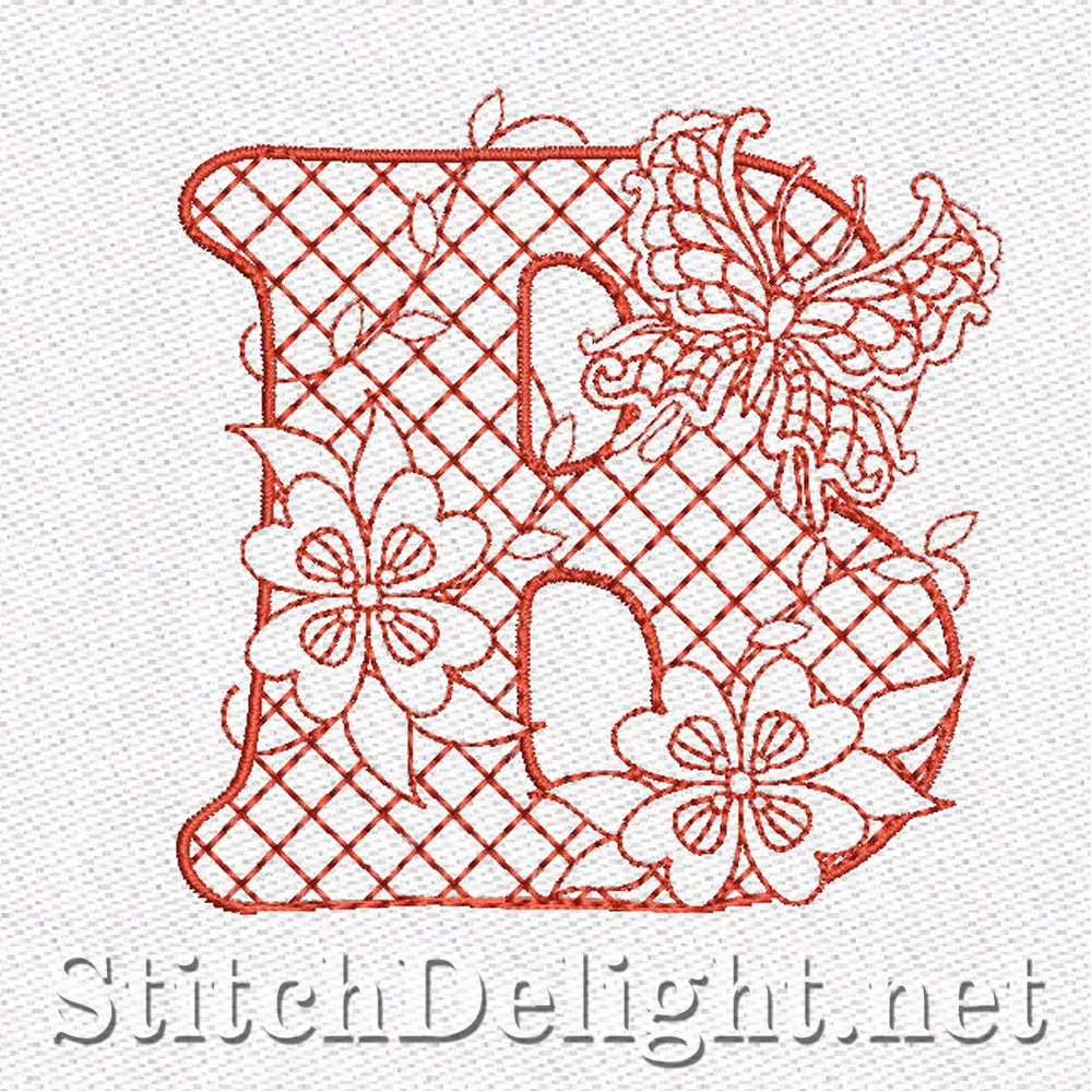 SD0637 Exquisite Redwork Font