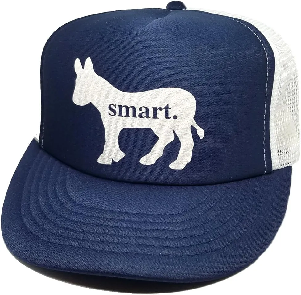 Smart Ass Donkey Navy Mesh Trucker Hat Cap Snapback