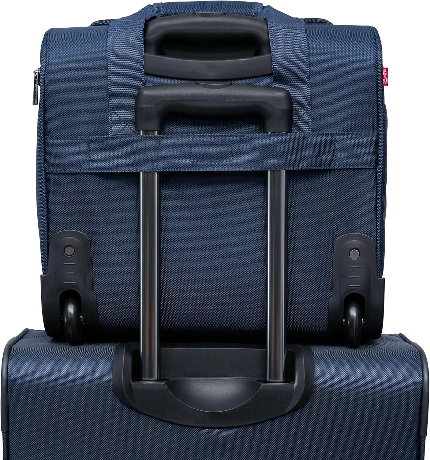 TPRC Smart Under Seat Carry-On Luggage with USB Charging Port, Navy Blue, Underseater 15-Inch