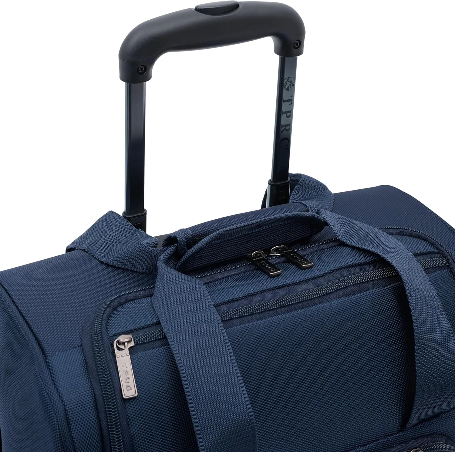 TPRC Smart Under Seat Carry-On Luggage with USB Charging Port, Navy Blue, Underseater 15-Inch