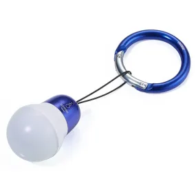 Troika Bag Light LED Keychain Lightbulb Shape Dark Blue Finish White Light