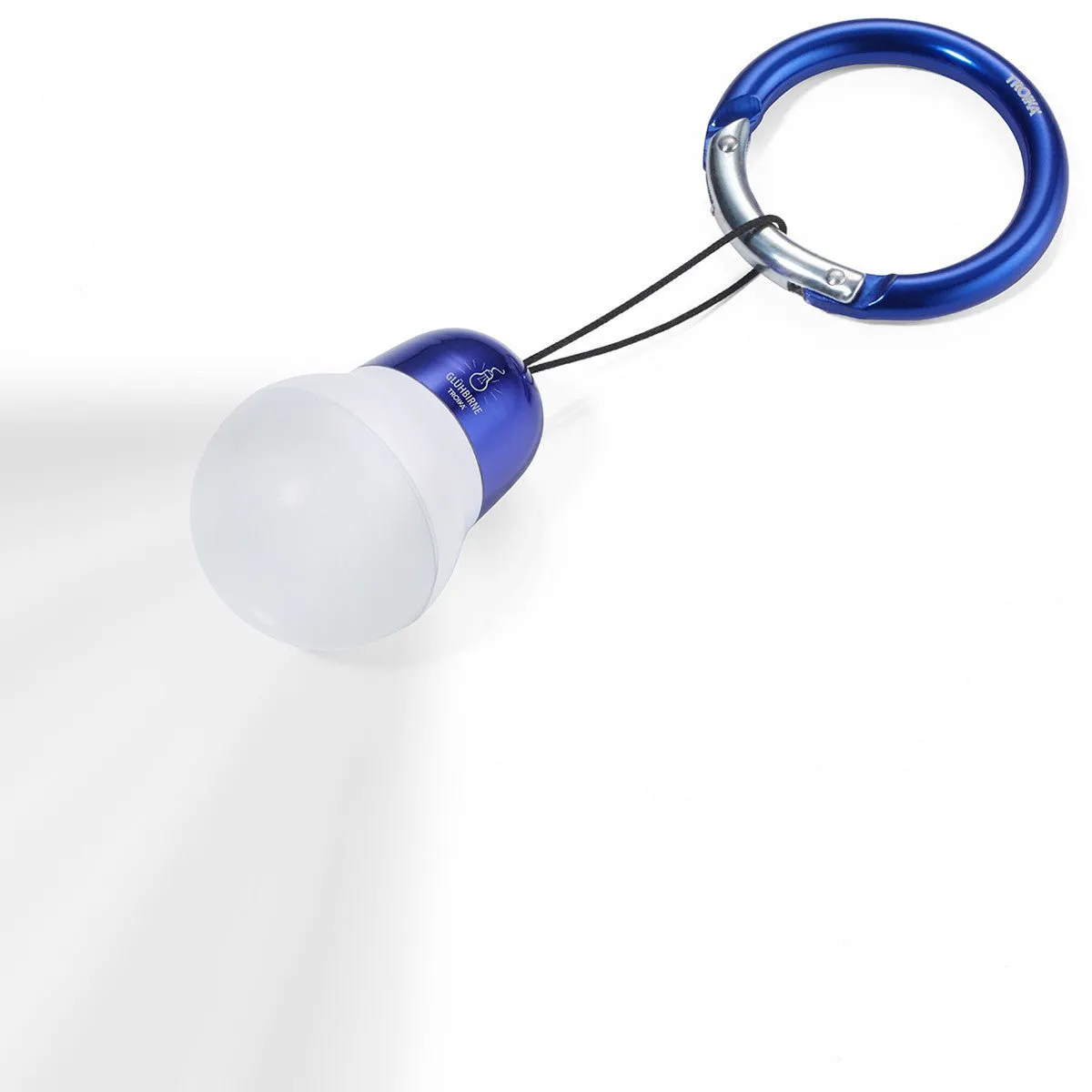 Troika Bag Light LED Keychain Lightbulb Shape Dark Blue Finish White Light