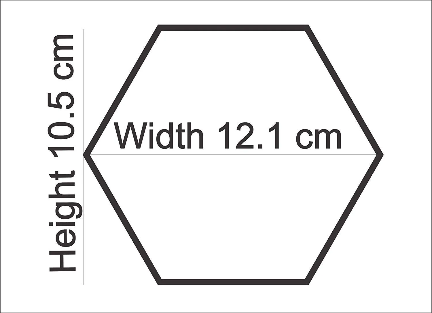 Wall1ders 10 Hexagon Silver (Hexagon Size 12 x 10 cm) Hexagon Mirror Wall Stickers