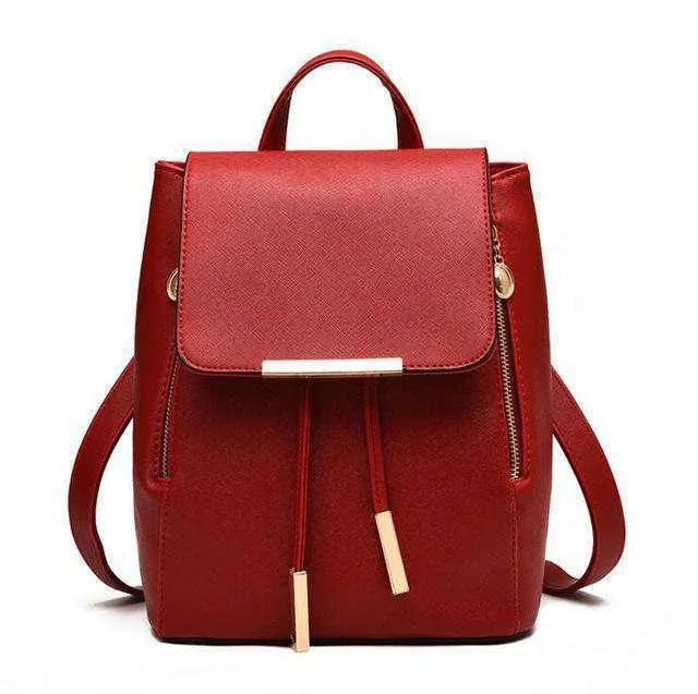 Women Backpack High Quality Leather Look Herald Fashion